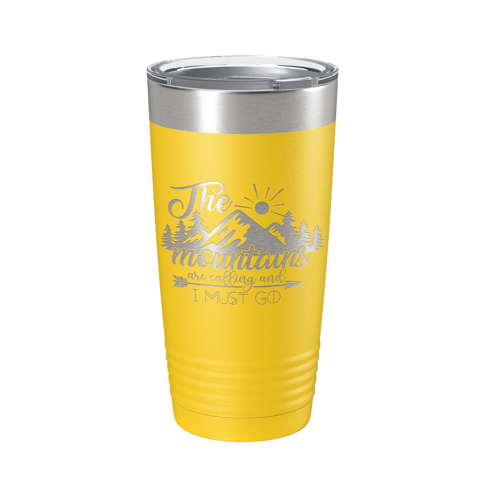 Mountains Are Calling And I Must Go Tumbler Outdoors Travel Mug Insulated Laser Engraved Coffee Cup Camping Hiking Gift 20 oz-19