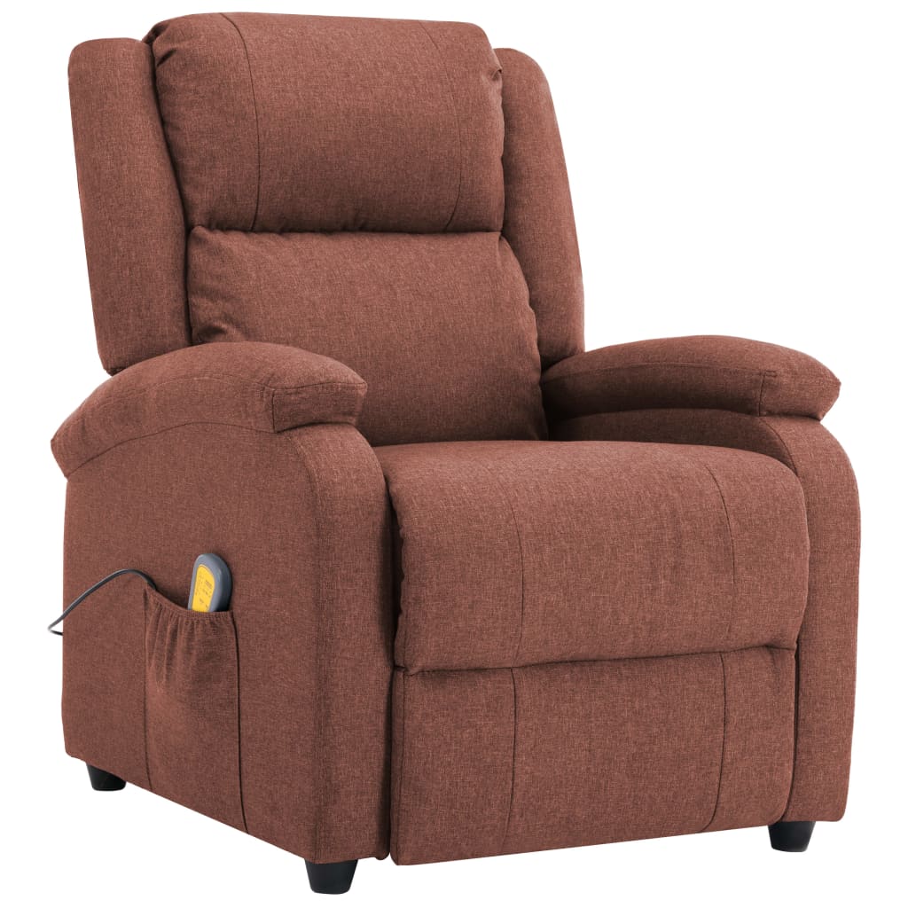 vidaXL Massage Recliner Chair Electric Push Cozy Chair for Elderly Fabric-2