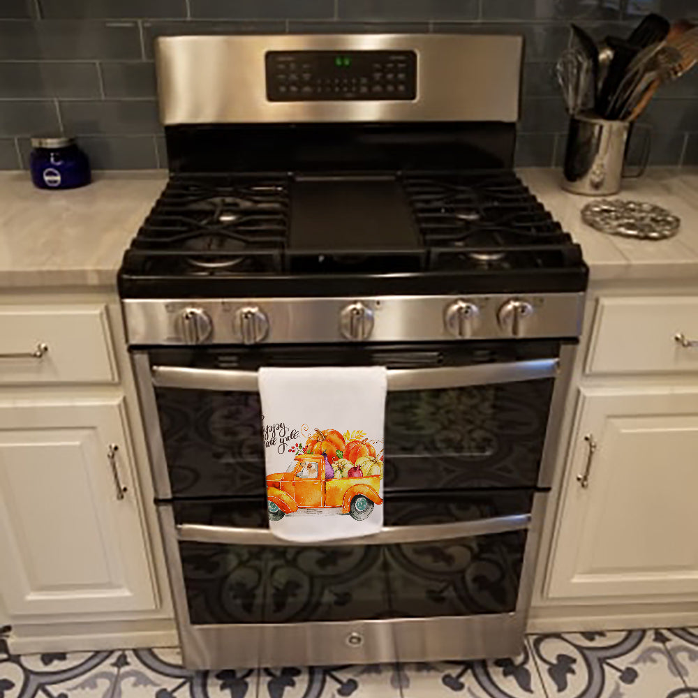 Fall Harvest Labrador Retriever Yellow Kitchen Towel Set of 2-2