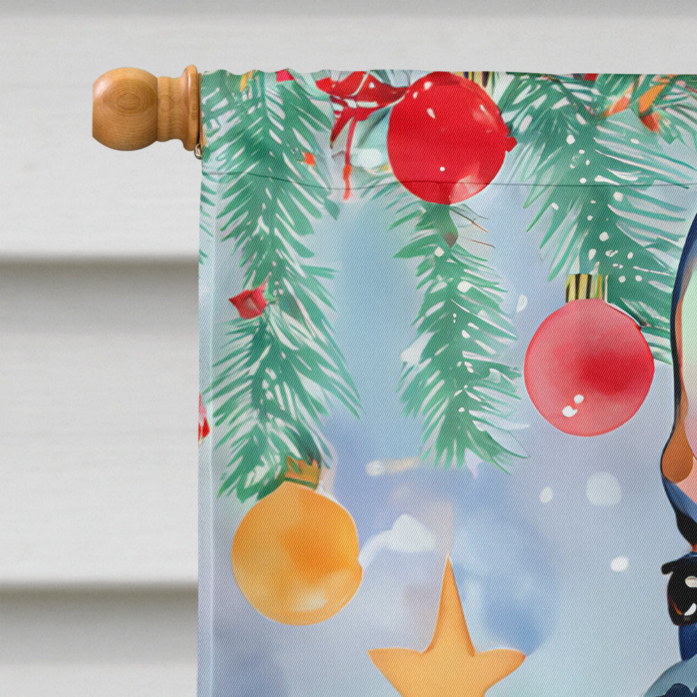 Miniature Pinscher Christmas House Flag-2