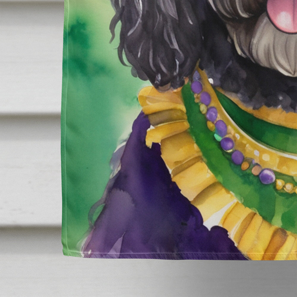Portuguese Water Dog King of Mardi Gras House Flag-3