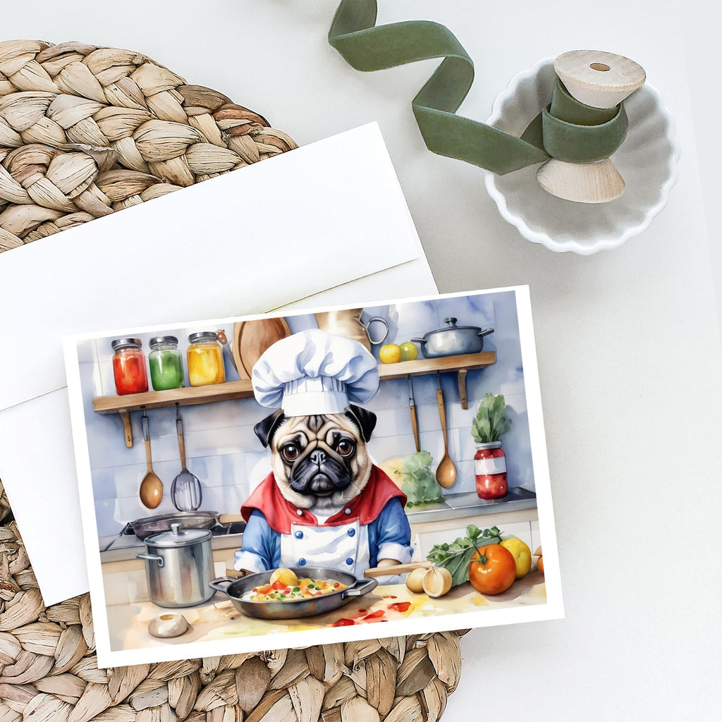 Pug The Chef Greeting Cards Pack of 8-1