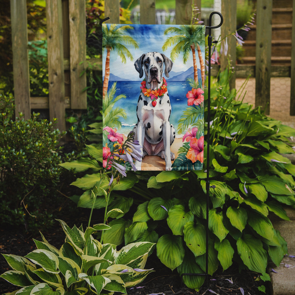 Great Dane Luau Garden Flag-1