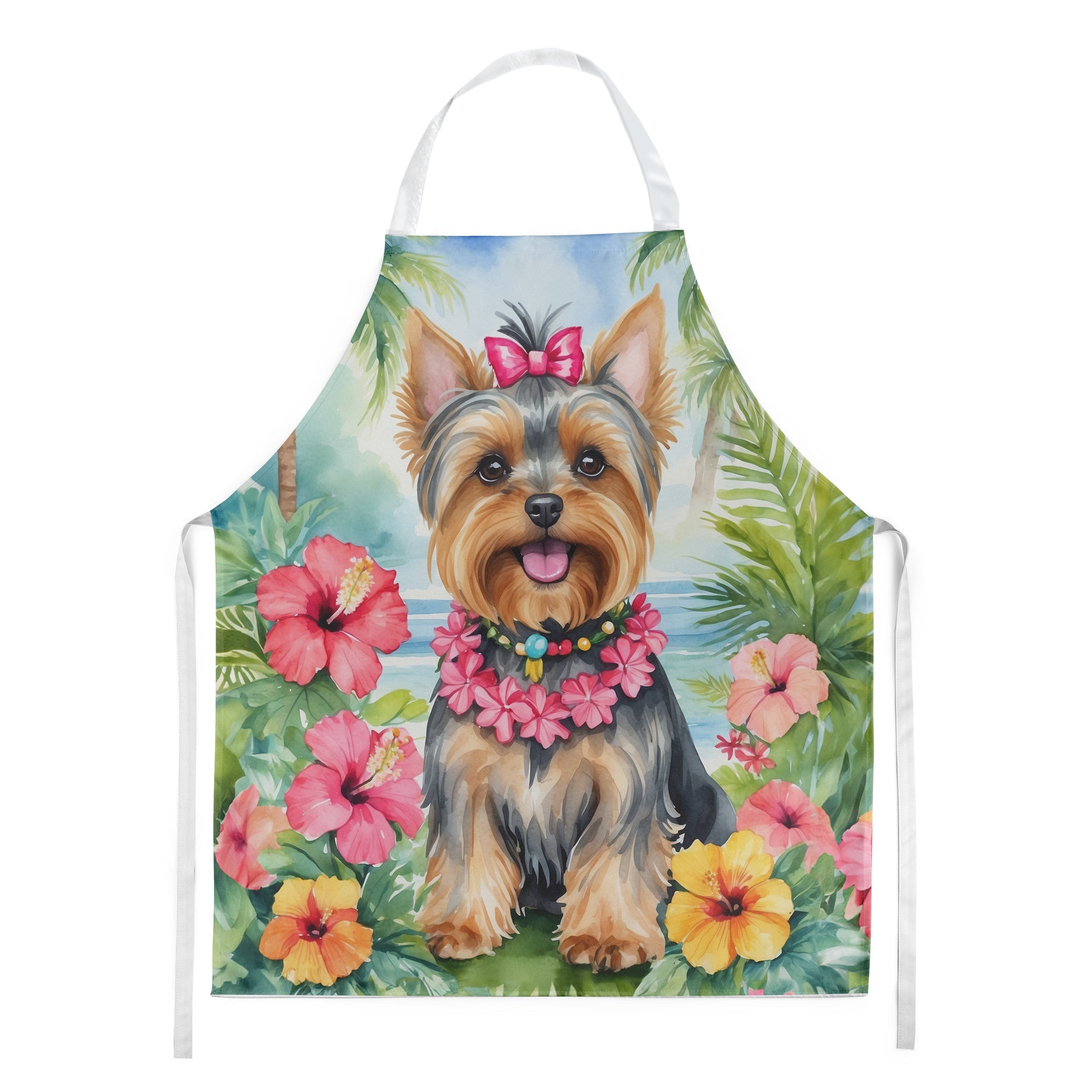 Yorkshire Terrier Luau Apron-0