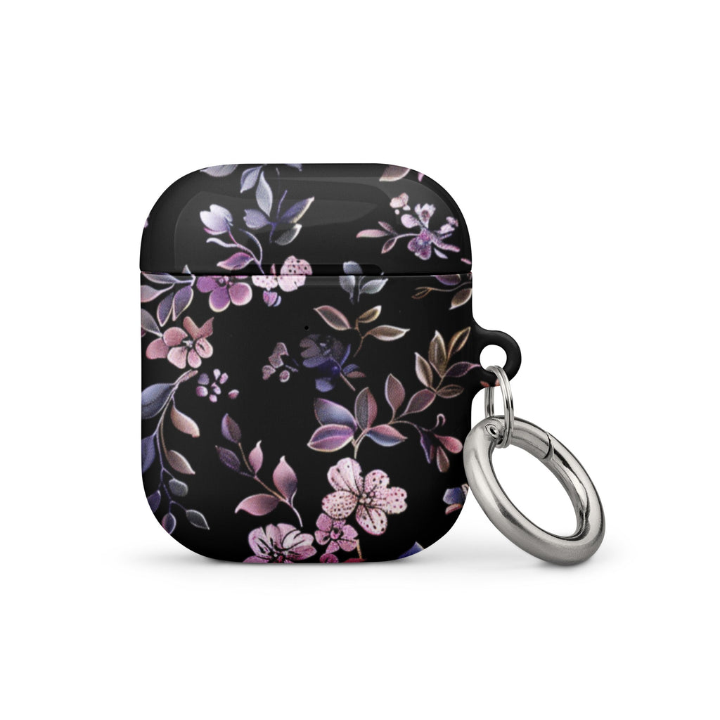 Black Floral Case for AirPods-0