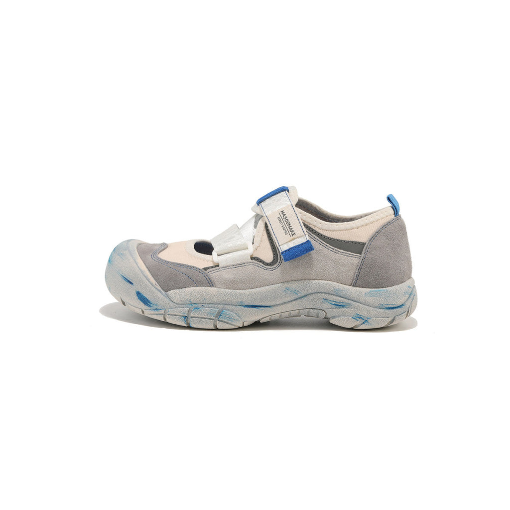 Distressed Velcro Strap Sneakers-0