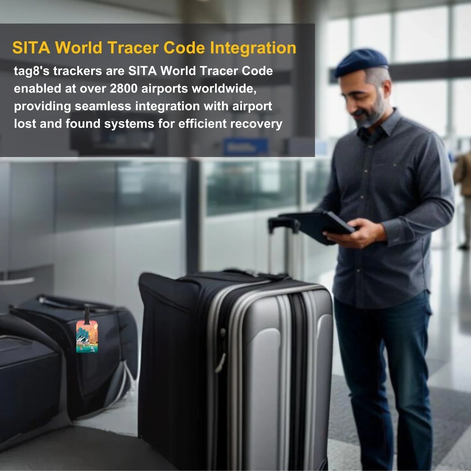 Smart Bag Security Tag - Sydney [Pack 2]
